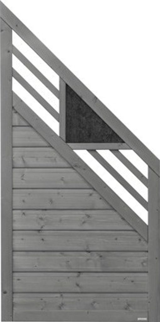 Abschlusselement Konsta Andria rechts 90 x 180/90 cm basaltgrau