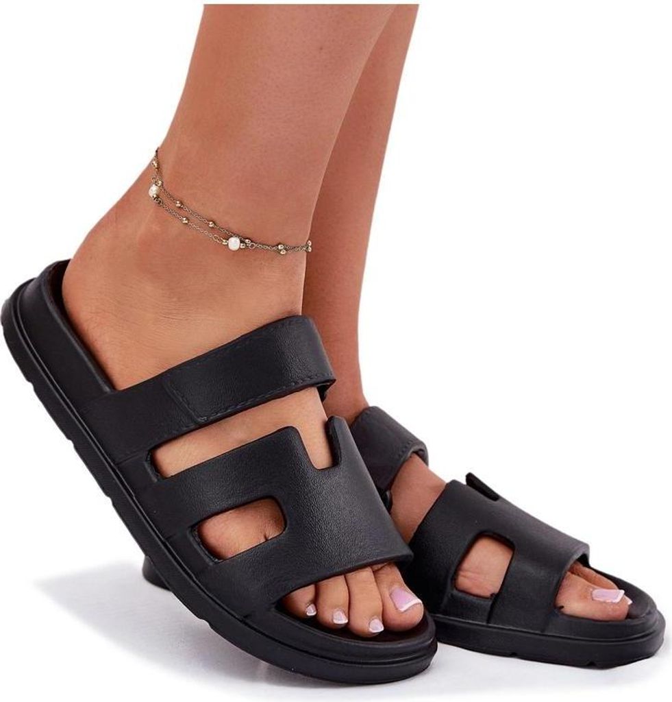 Damen Schaum Slipper Schwarz Dimelle 38