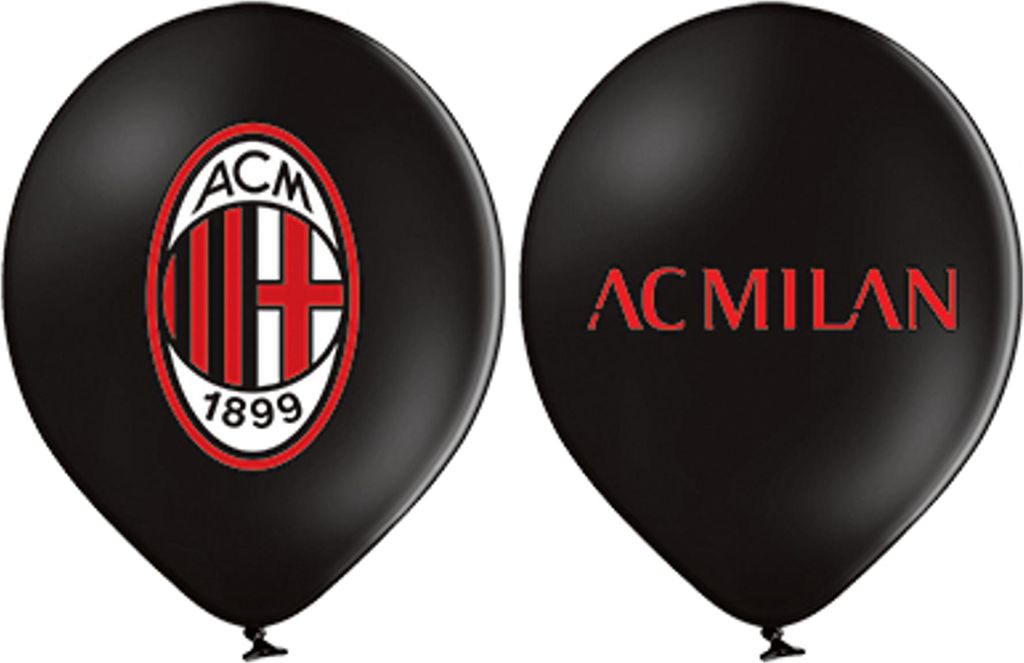 AC Milan-ballonnen voor feestdecoratie, 12 stuks, Productafbeelding 