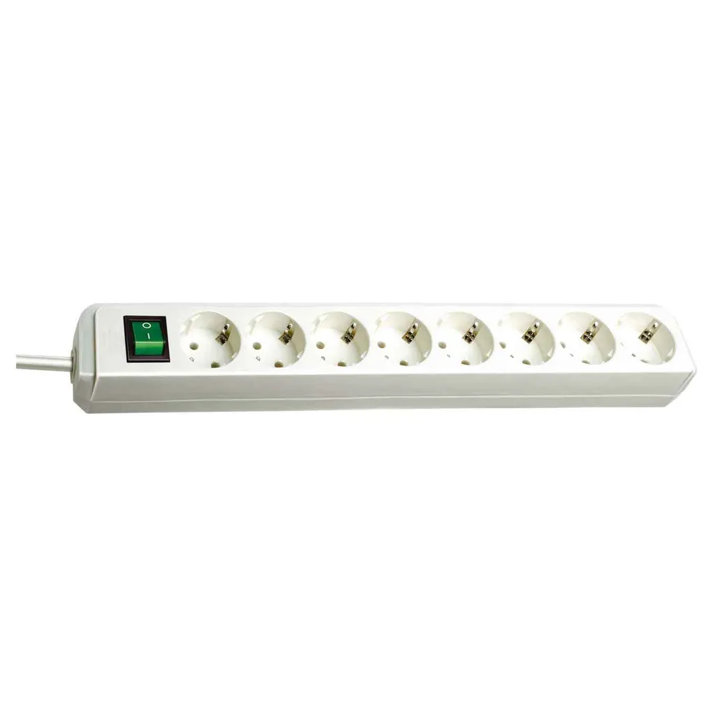 Multipresa 8 Posti Brennenstuhl Eco-Line Bianco Cavo Lungo 3 Metri