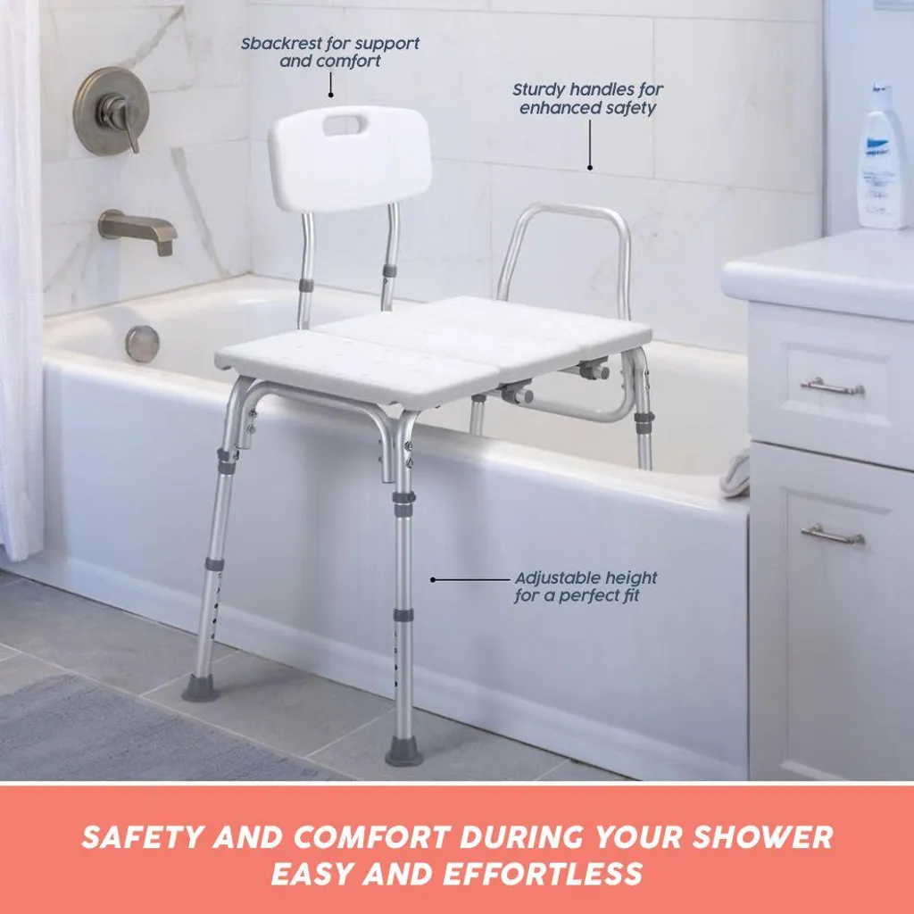 Siège de bain ergonomique réglable Linomag avec dossier réversible