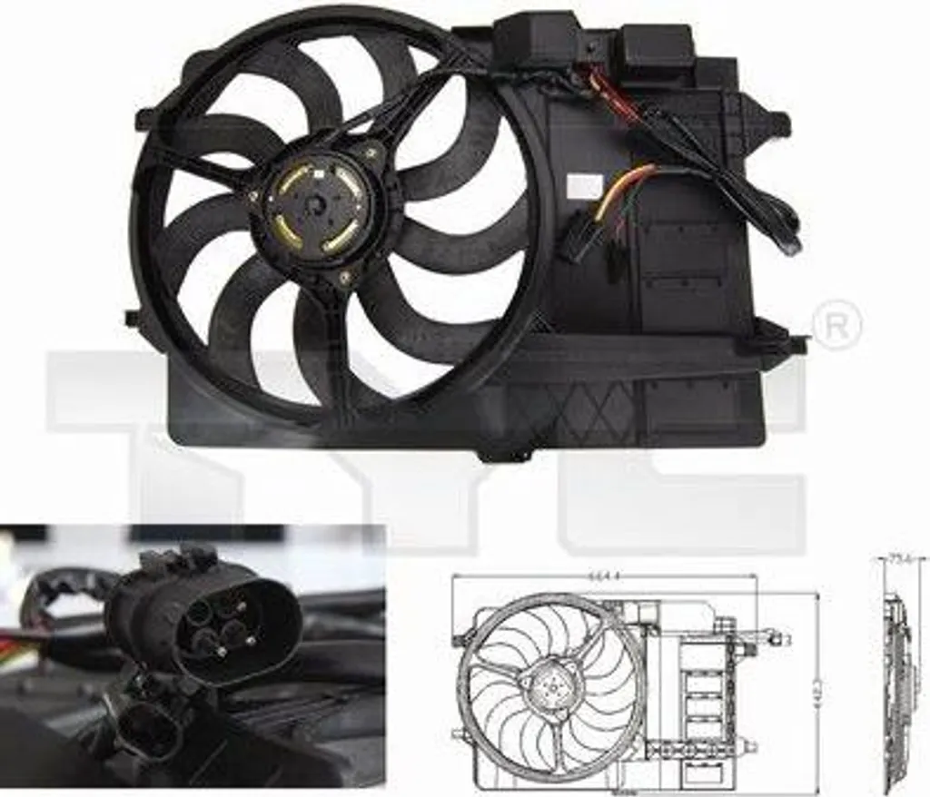 Ventilateur de radiateur pour réparation surchauffe moteur sur Mini