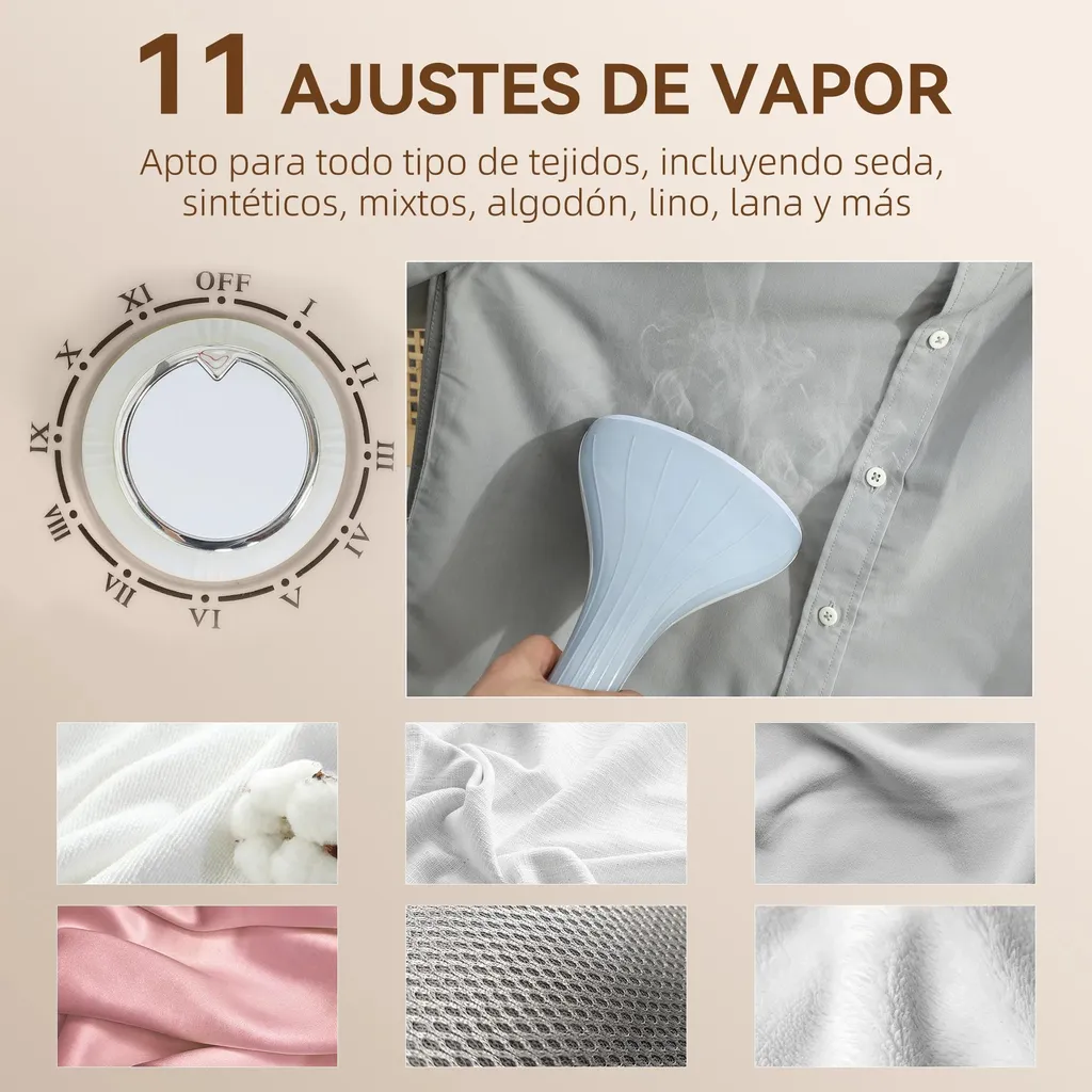Défroisseur Vapeur Vertical 1950W Jaune - Fer à Vapeur avec Réservoir 2L