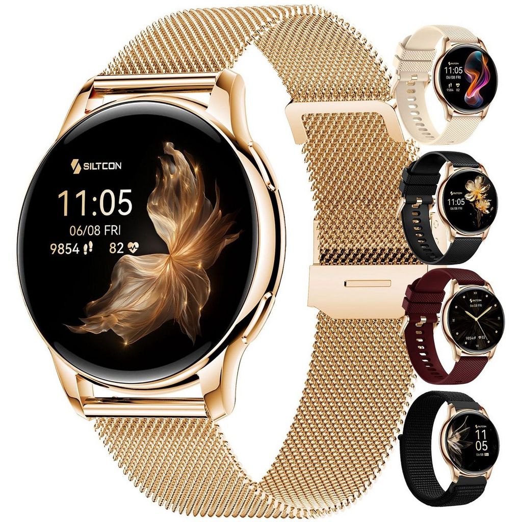 Siltcon® Auréa Damen-Smartwatch Schwarz Produktbild 