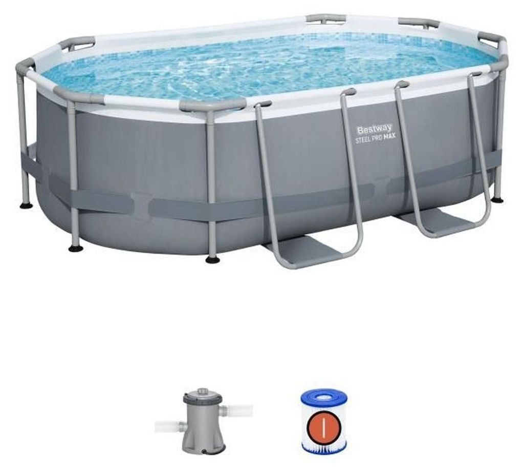 Bestway Steel Pro Max 5614A Ovaler Pool-Set 305 x 200 x 84 Produktbild 