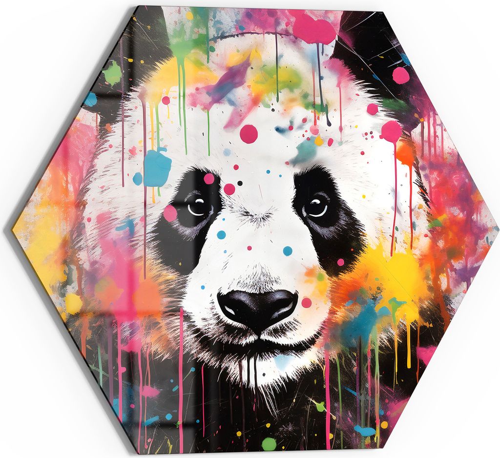 DEQOART Glasbild Echtglas 55x48 cm 'Buntgewordene Sanftmut' Wandbild Bild modern Deko