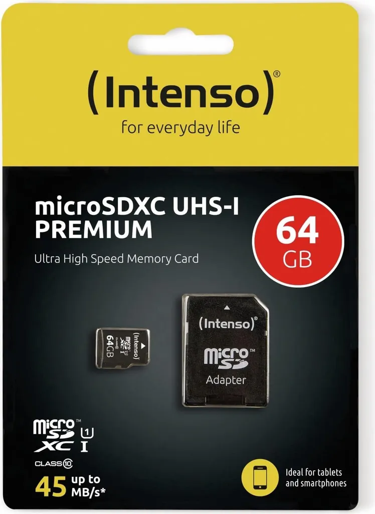 SUPER OFFERTA: MicroSD 64GB Intenso Premium Classe 10 + Adattatore SD - 7