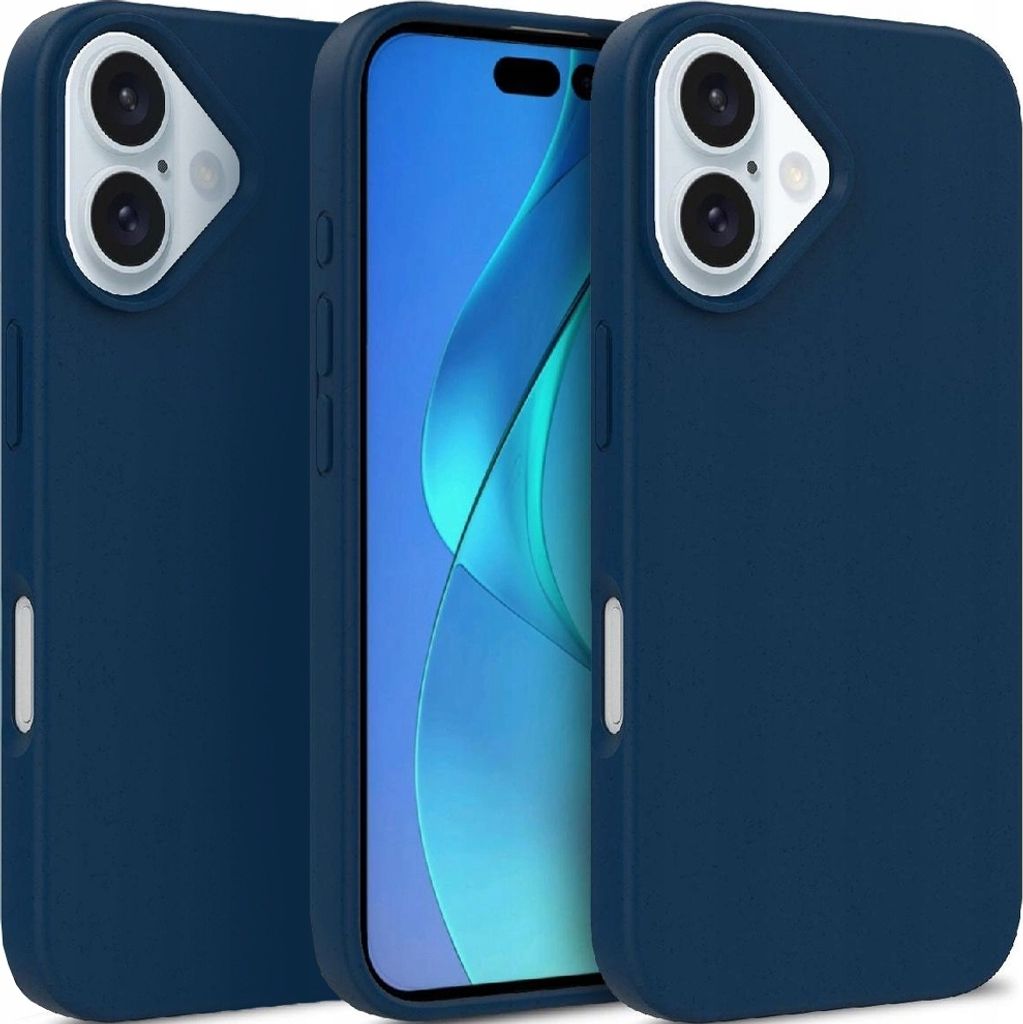 Hurtel Multiple Color Wheat Bran Case, Cover, Apple, iPhone 16 Pro, 16 cm (6.3"), Navy, Blau