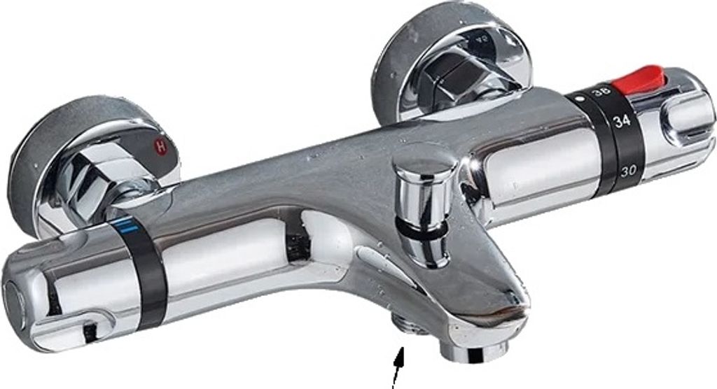 Thermostatischer Duscharmatur, Keramisches Ventil, Zeitgenössisches Design, Chrom A