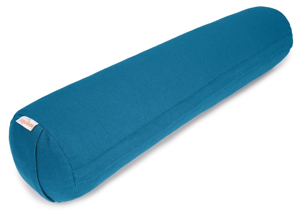 yogabox Yoga und Pilates Bolster / Yogarolle BASIC small - petrol 65 x 15 x 15 cm Buchweizenschalen