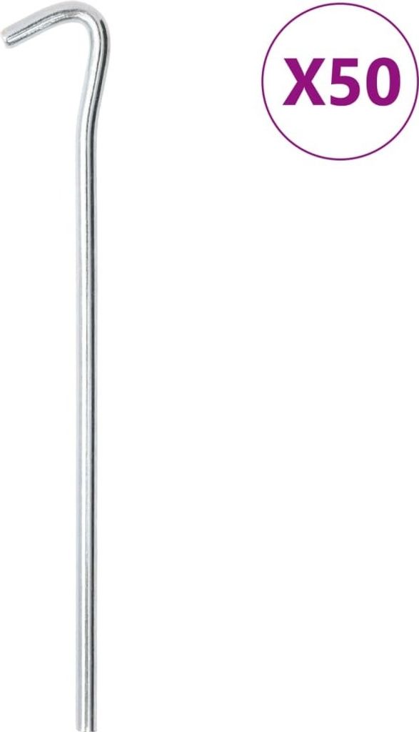 Möbel Zeltheringe 50 Stk. 23 cm Ø7 mm Verzinkter Stahl - Campingzelte 4009334