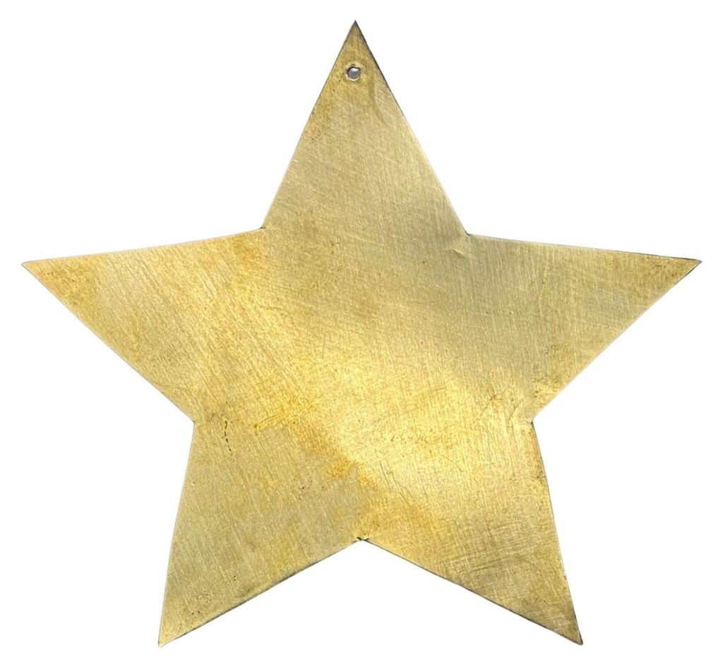 Deko flacher Stern aus Messing
