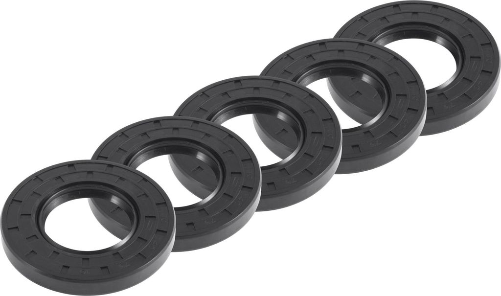 Universelle Öldichtung TC Doppellippe mit Stahlfeder Dichtungsring Rotierende Wellendichtung 40x75x10mm Hochdruck-NBR-Gummi Schwarz 5 Stück