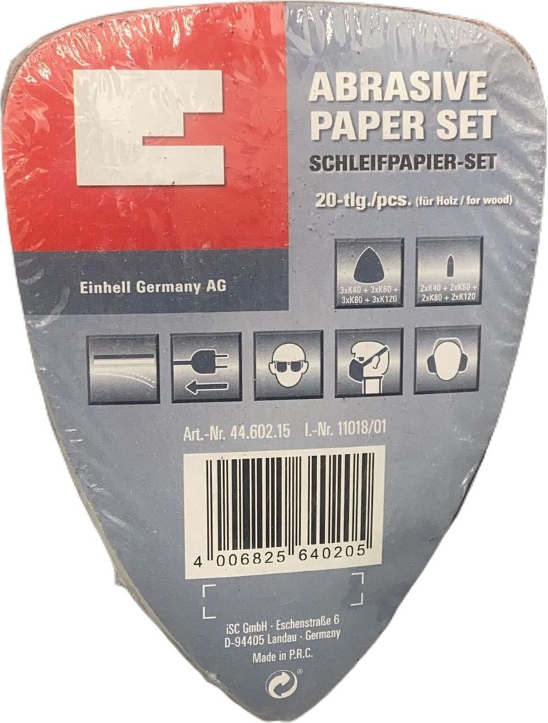 Einchel Abrasive Paper Set Schleifpapier 20tlg für Holz  Produktbild 