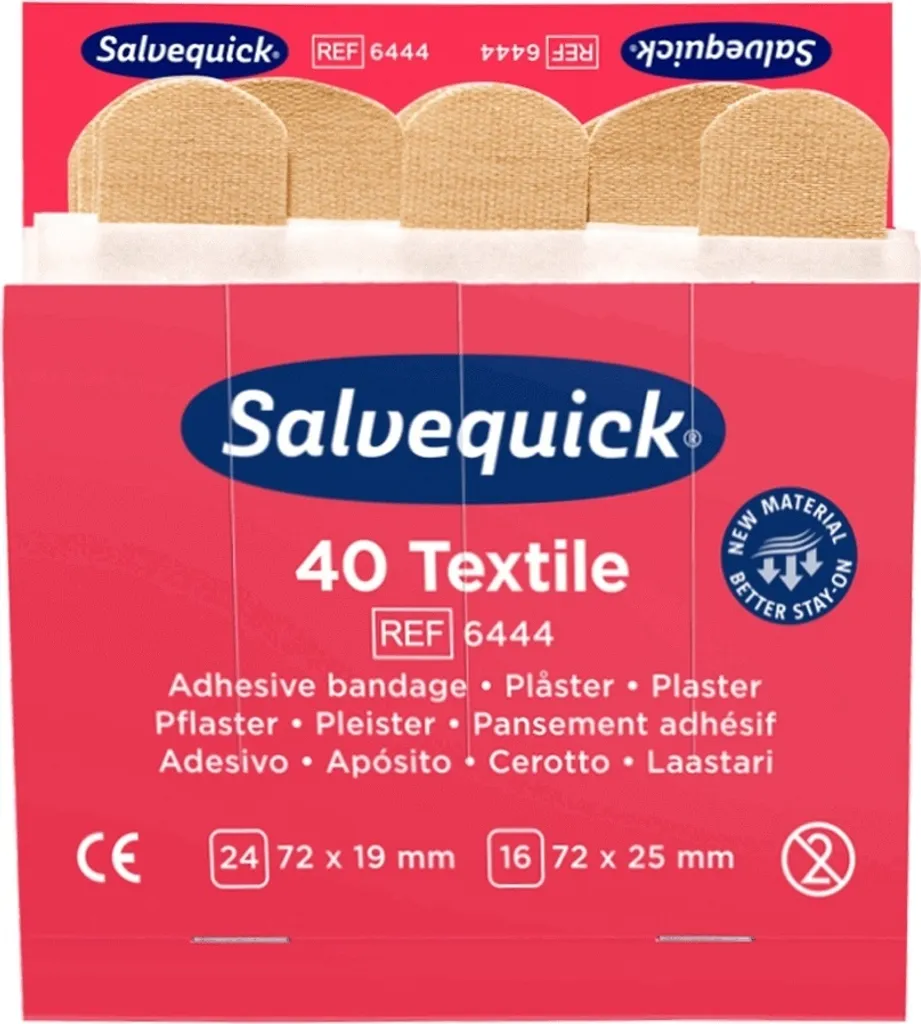 Pansements textiles adhésifs Salvequick pour distributeur de secours