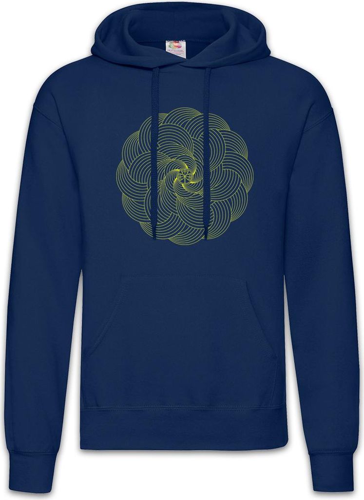 Urban Backwoods Mandala X, Herren Hoodie, Farbe: Navy, Größe: M
