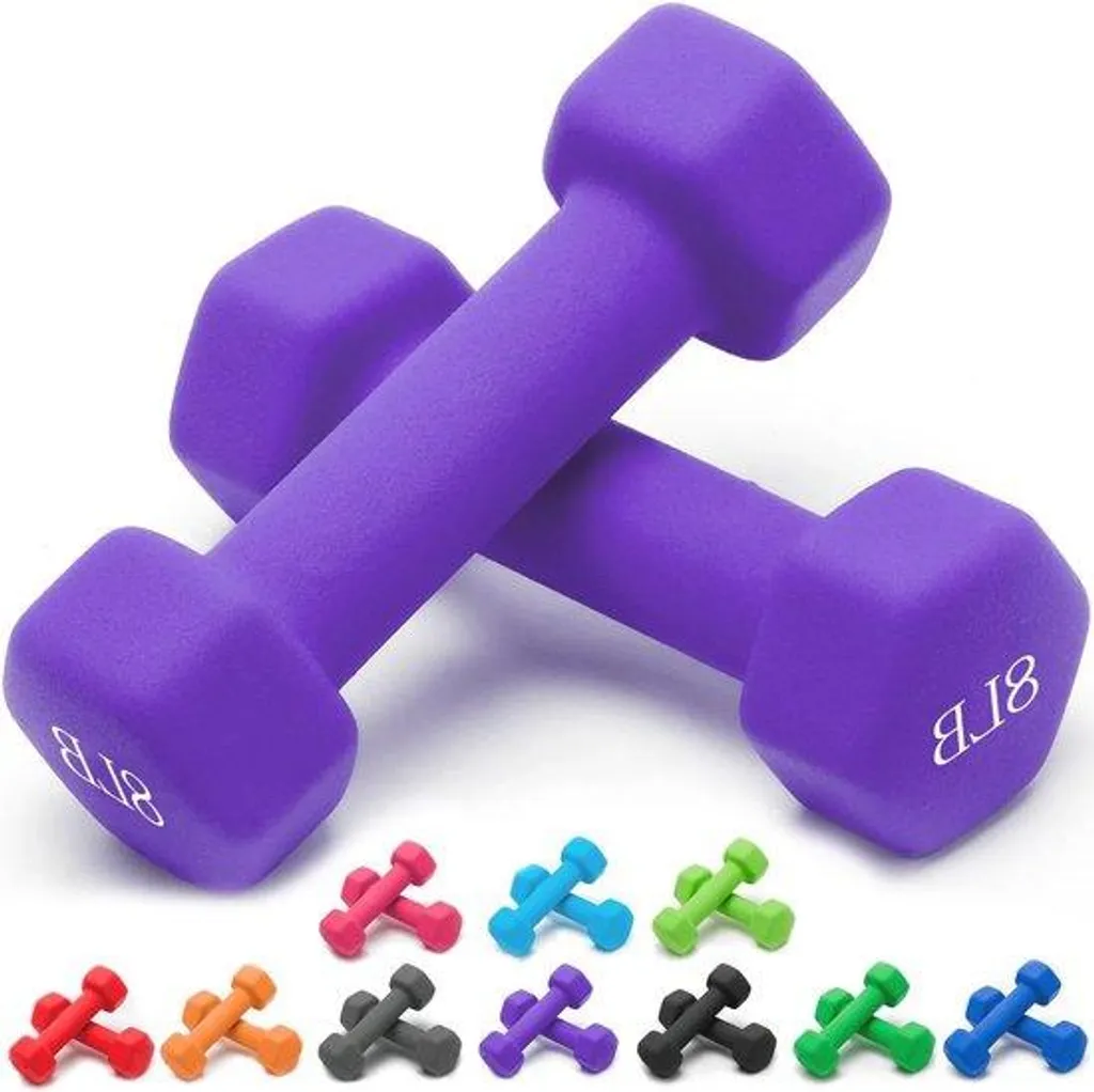 Haltères de musculation 36 kg en néoprène bleu pour fitness et gym