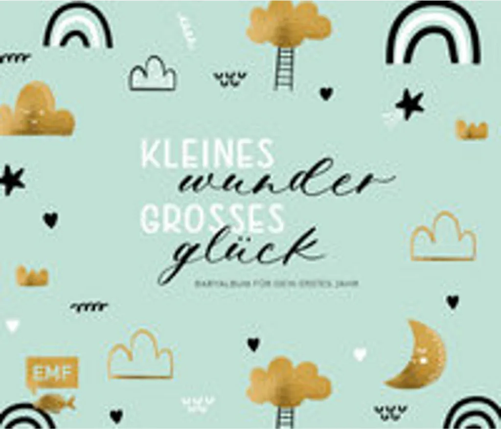Album photos Bébé Handlettering - Livre souvenir de luxe 12 premiers mois