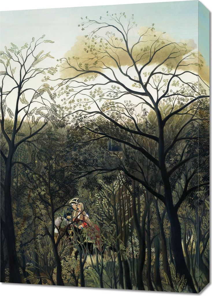 Bild 50x70cm Rendezvous, Rousseau Vintage für das Wohnzimmer