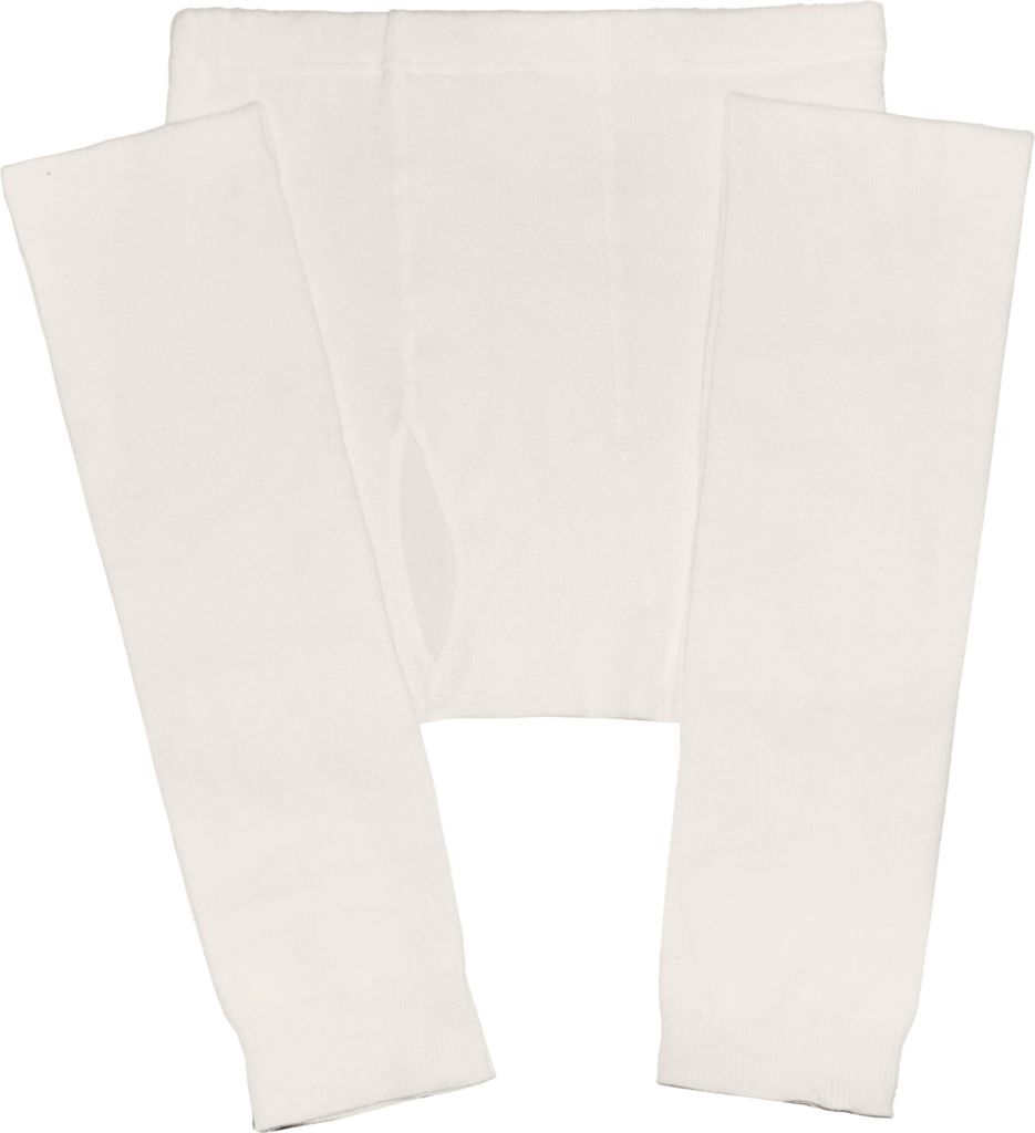 Strickstrumpfleggings Herren Leggings aus Baumwolle Einfarbig: Klassisch Creme Größe 48-50