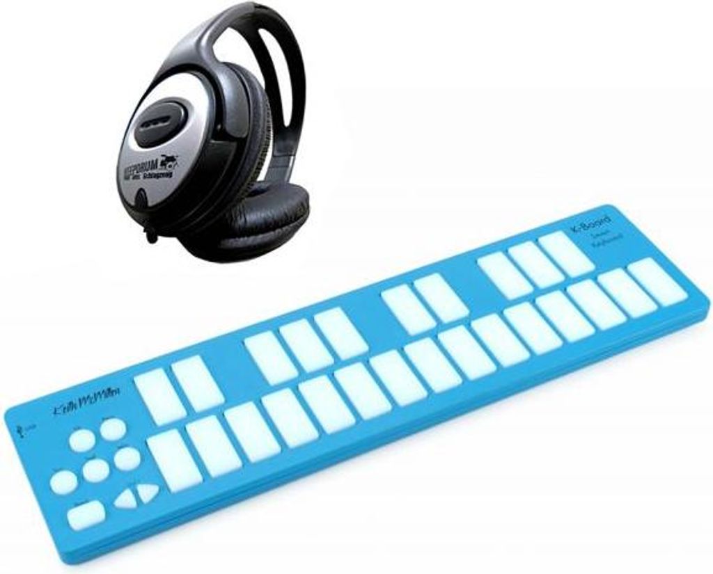 McMillen K-Board MIDI-Controller Aqua mit Kopfhörer