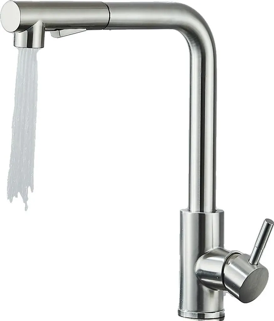 Rubinetto Cucina con Doccetta Estraibile Acciaio Inox Nichel - Offerta A