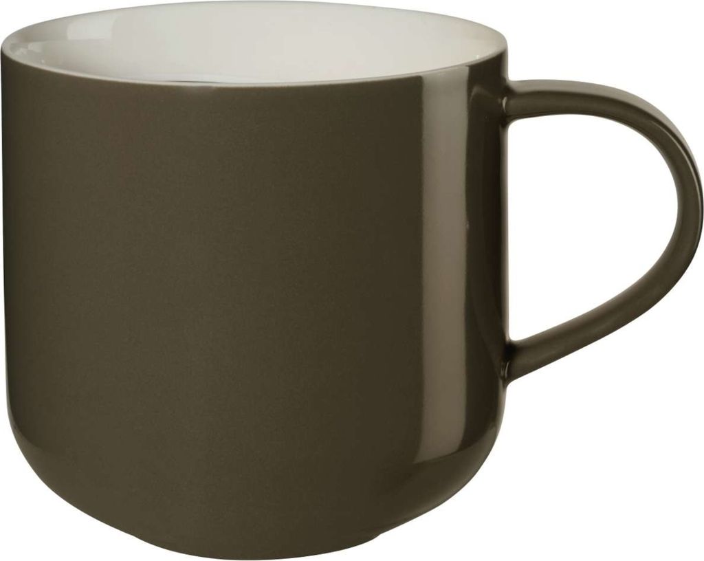 ASA Selection coppa Henkelbecher Earth, Henkel Becher, Kaffeebecher, Tasse, Porzellan, Braun, 400 ml, 19100355