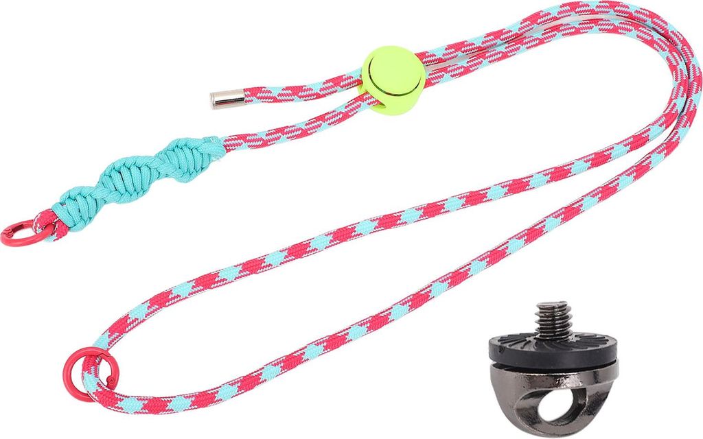 Action-Kamera-Anti-Verlust-Seil mit 1/4-Zoll-Schraube, verstellbarer Nylon-Schultergurt für POCKET 3 ONE X3 X4 Roseate Blue Green Knot