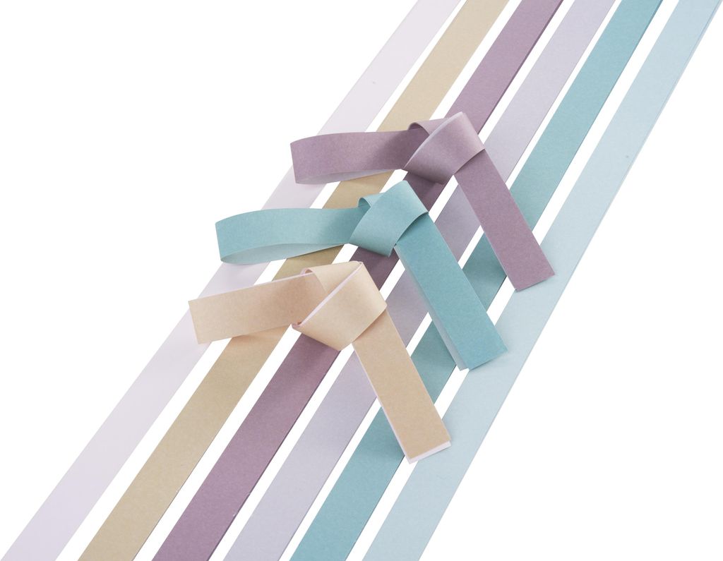 MarpaJansen Papierstreifen Duo Color Pudertöne 80 Stk 15 mm x 450 mm Bastelbedarf