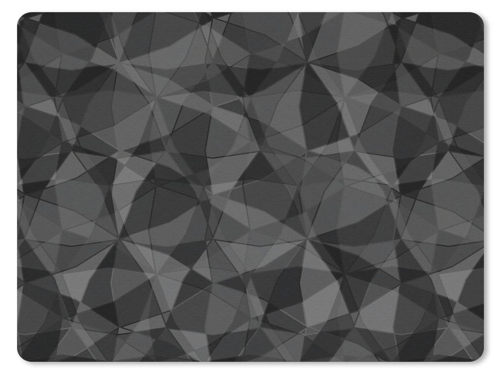 MuchoWow Mauspad Mousepad Schwarz - Mosaik - Abstrakt - Muster 40x30 cm - Mousepads - Maus Mat - Pad - Mausunterlage - Anti Rutsch