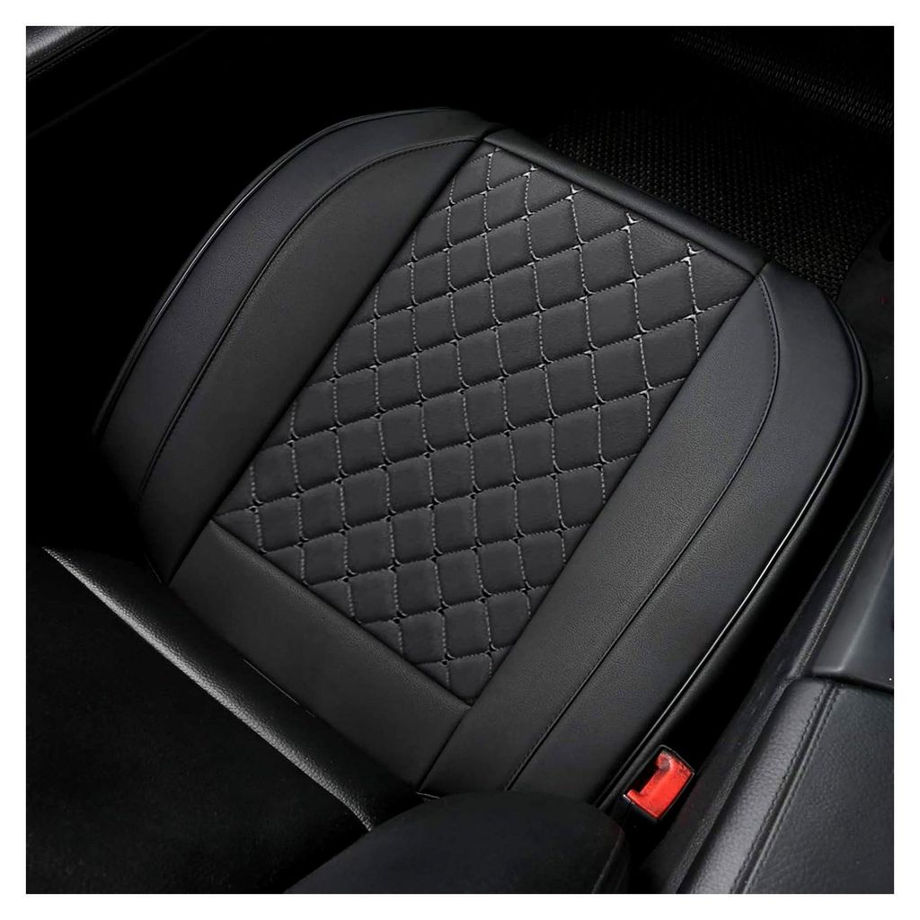 2PCS Luxus Kunstleder Autositzbezüge Schonbezüge für Vordersitzunterseite, Kompatibel mit 90% Fahrzeugen (Sedan SUV Truck Mini Van) (Black)