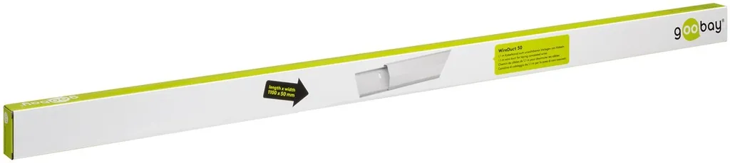 Goobay 90728 Chemin de câbles droit blanc pour une gestion optimale