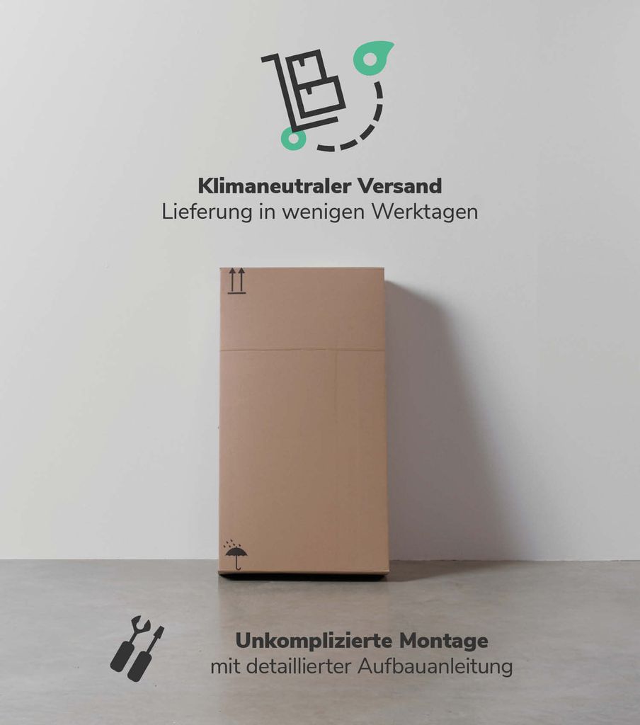mokebo® Wäscheschrank in Weiß 'Der Wäschehüter', Produktbild 5