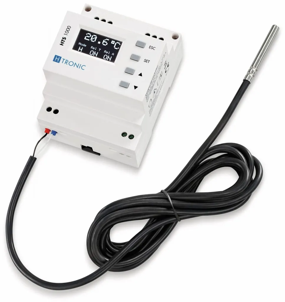 Interrupteur thermique HTS 1000 avec sonde externe et montage Rail DIN