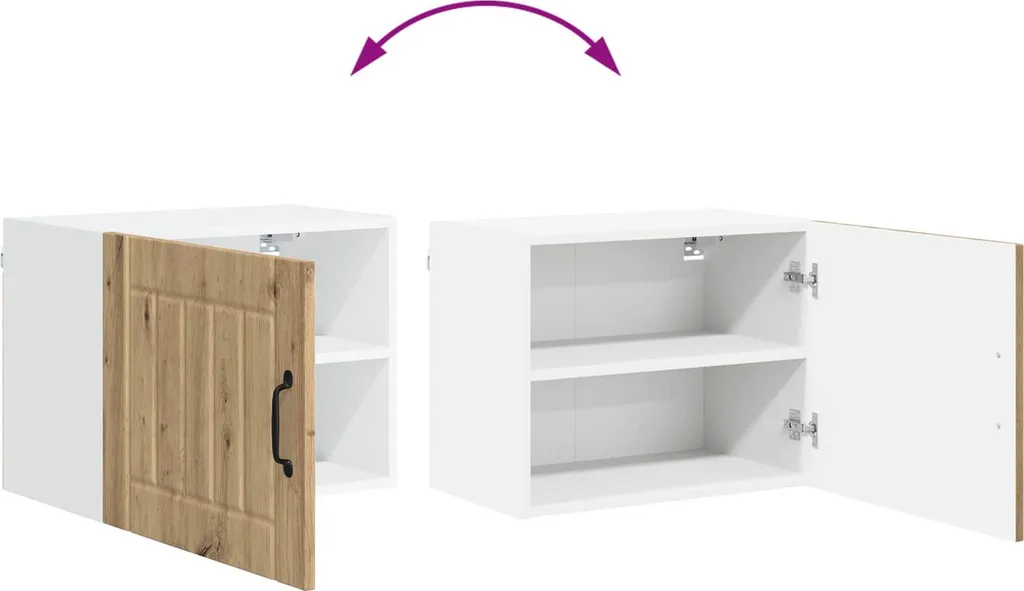 Mobiletto da cucina Artisan oak 50 x 31 x 40 cm materiale a base di legno - 11