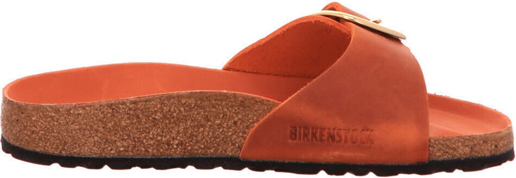 Birkenstock Madrid Big Buckle Damen Pantolette in Orange GroBe 40