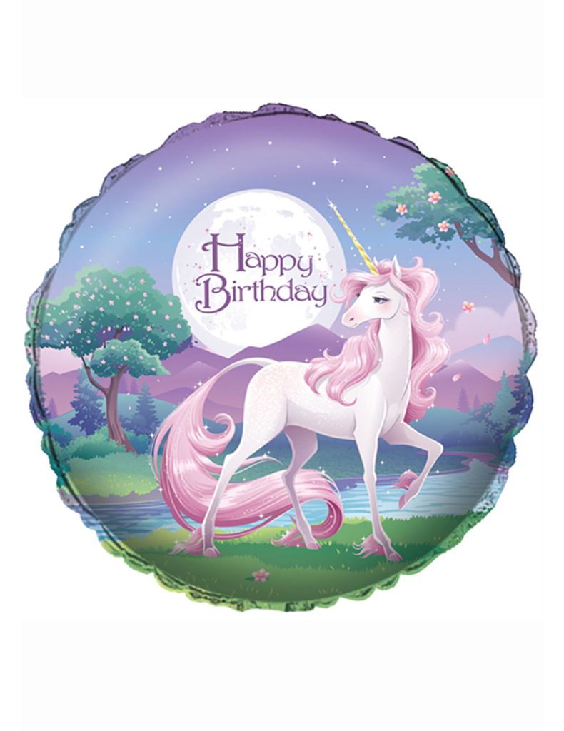 Mein magisches Einhorn Luftballon Happy Birthday bunt 46cm