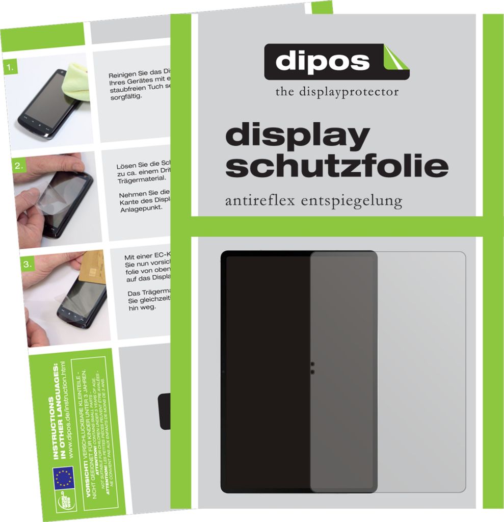 2x Schutzfolie für Samsung Galaxy Tab S8 Plus matt Displayschutzfolie Folie Display Schutz dipos