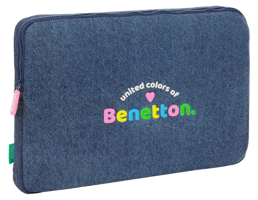 Borsa Laptop Benetton in Jeans - Porta Computer 15.6" Denim Blue