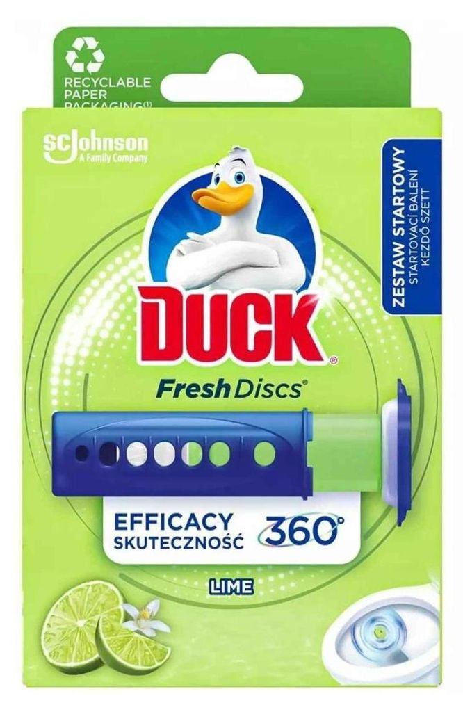 Packaging for Duck Fresh Discs toilet cleaner.