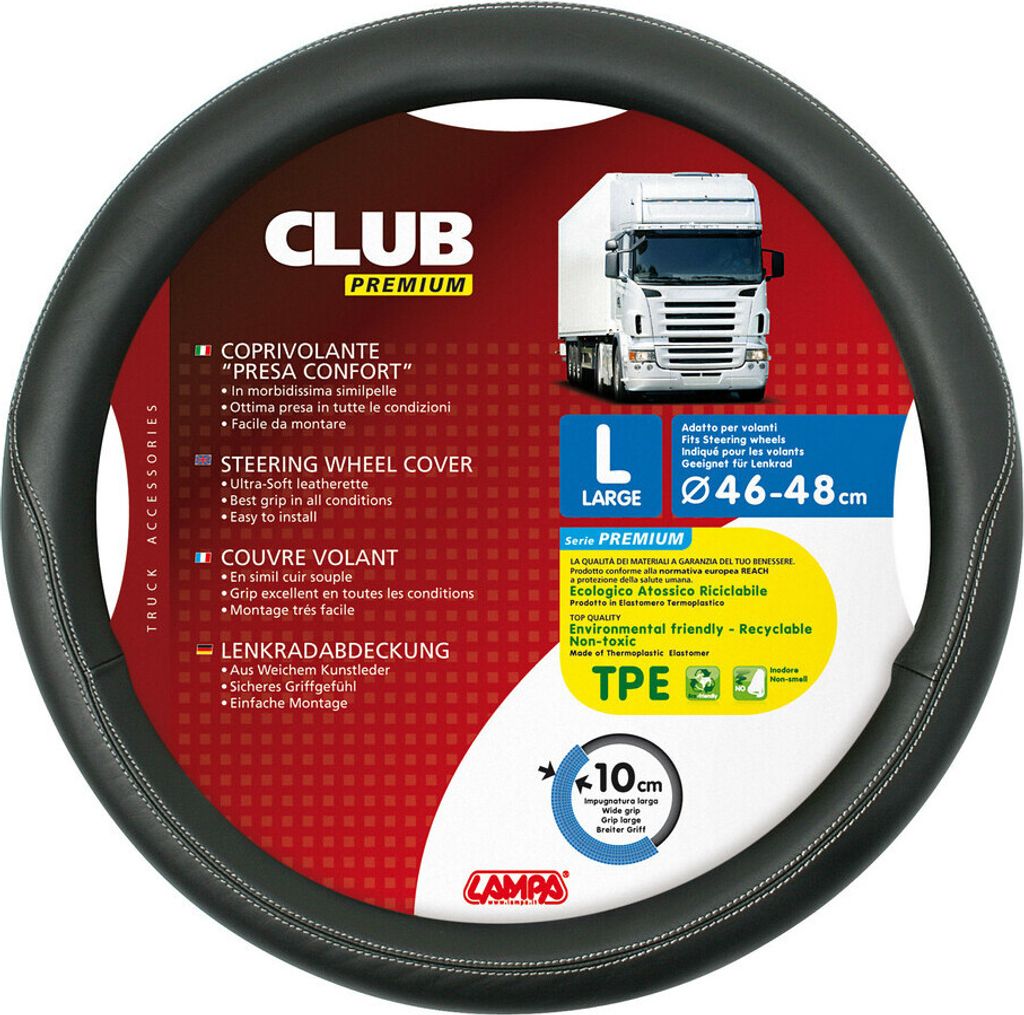 Lenkradbezug Lampa Club, aus Skeentex - L - Ø 46/48 cm - Produktbild 