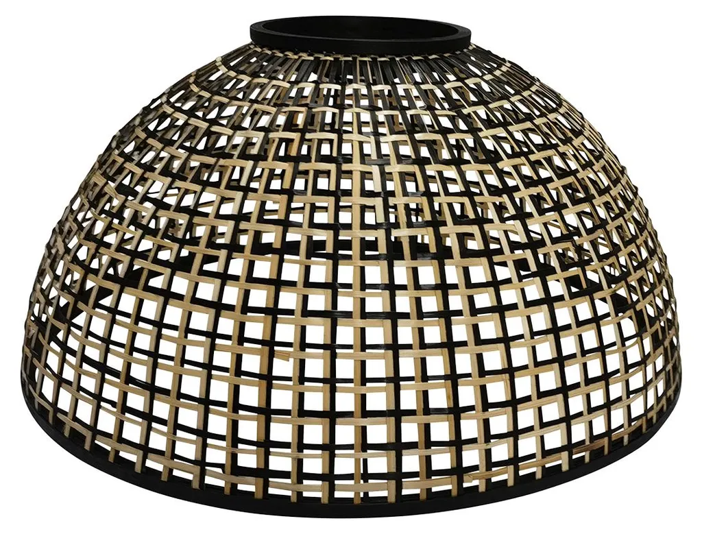 Abat-jour Anne Lighting K2016BS Noir en Bambou Ø 60cm Culot E27