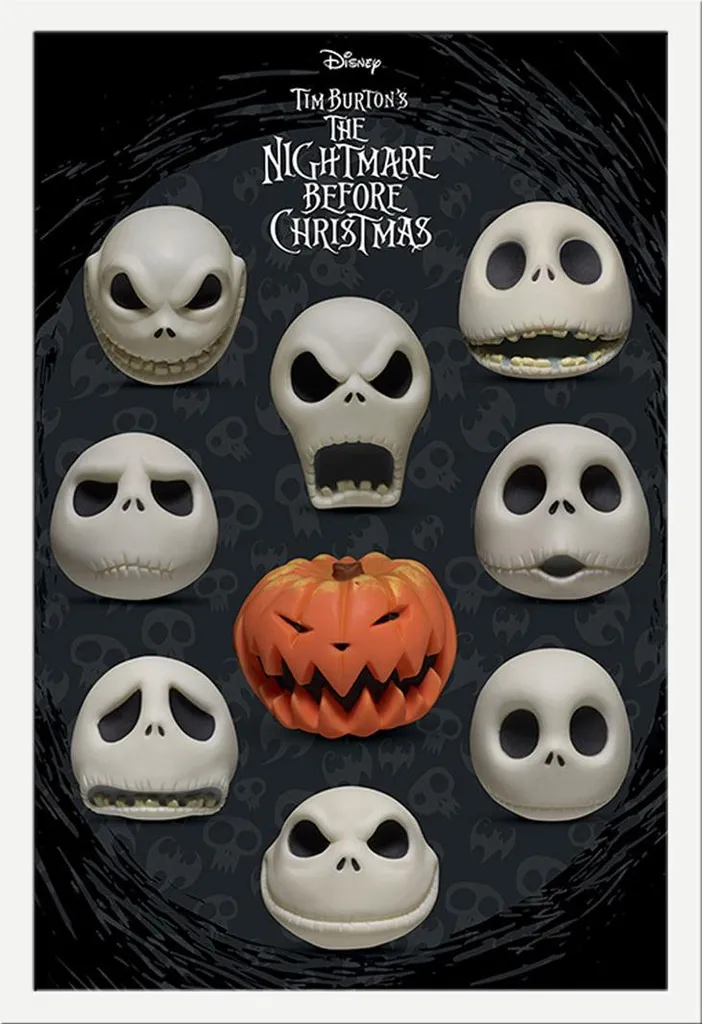 Maxi Poster Nightmare Before Christmas + Cornice Bianca Shinsuke
