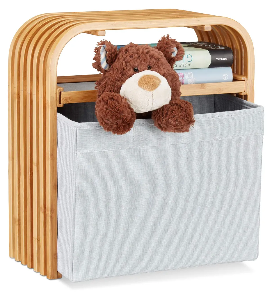 Banc de rangement étroit en bois de bambou pour couloir et dressing