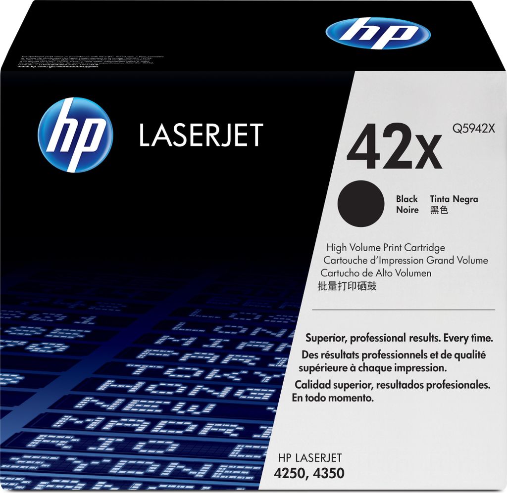 HP 42X High Yield Black Original LaserJet Toner Cartridge, Zdjęcie produktu 