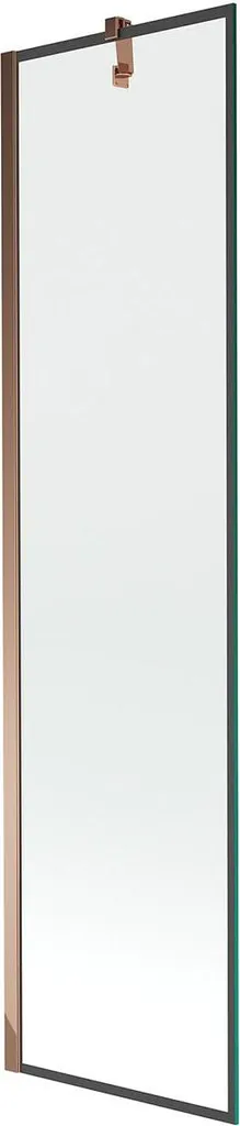 Mexen Next parete doccia a 1 anta 50 x 150 cm, cornice nera, oro rosa - 895-050-000-00-70-60