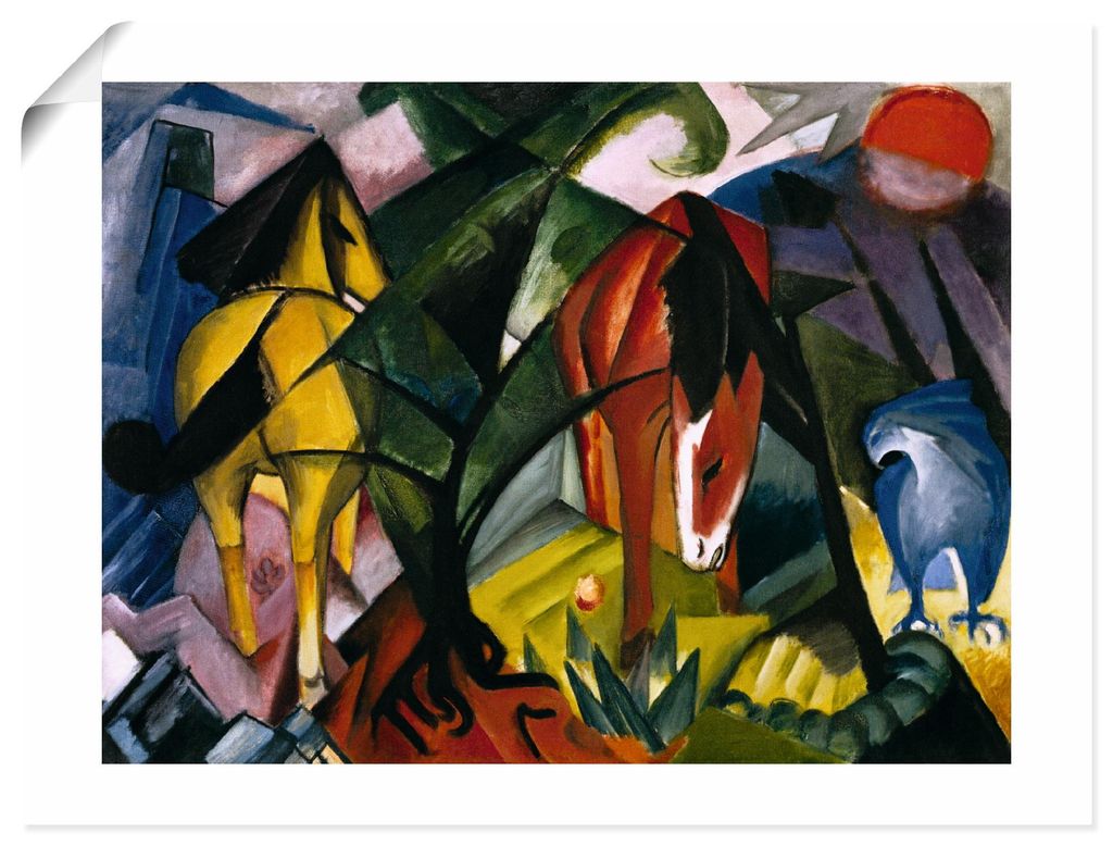 ARTland Poster Pferde und Adler. 1912 Größe: 40x30 cm