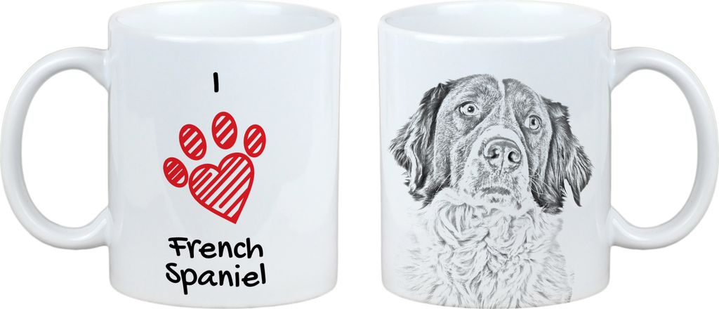 Französischer Spaniel, Epagneul Français - Tasse mit Hund, entzückende Tasse mit Grafik, Geschenk mit Ihrem Foto von der Marke Art-Dog