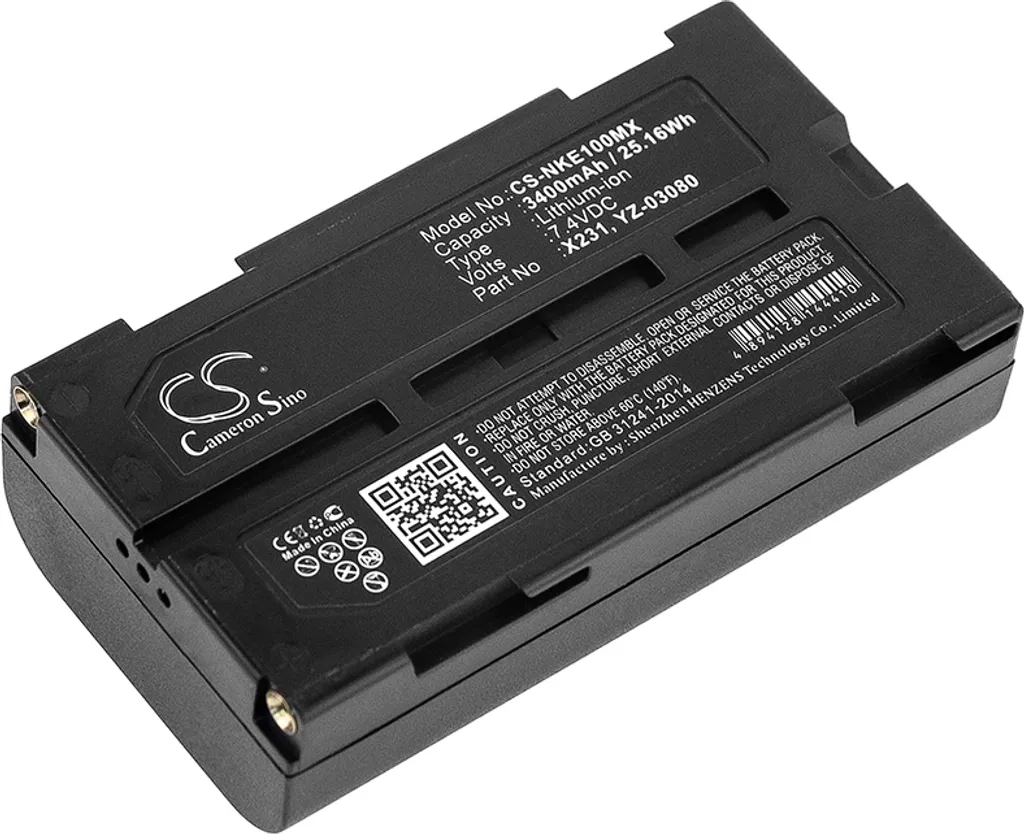 Batterie de rechange pour transmetteur Nihon Kohden WEE-1000 X231 Li-ion