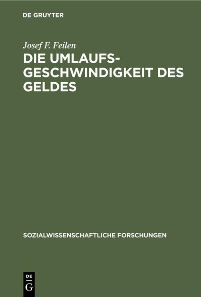Die Umlaufsgeschwindigkeit des Geldes